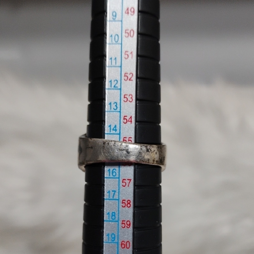 SALE! Vtg Native American Navajo Sterling Silver Inlay Of Lapis Lazuli Ring - Picture 4 of 10